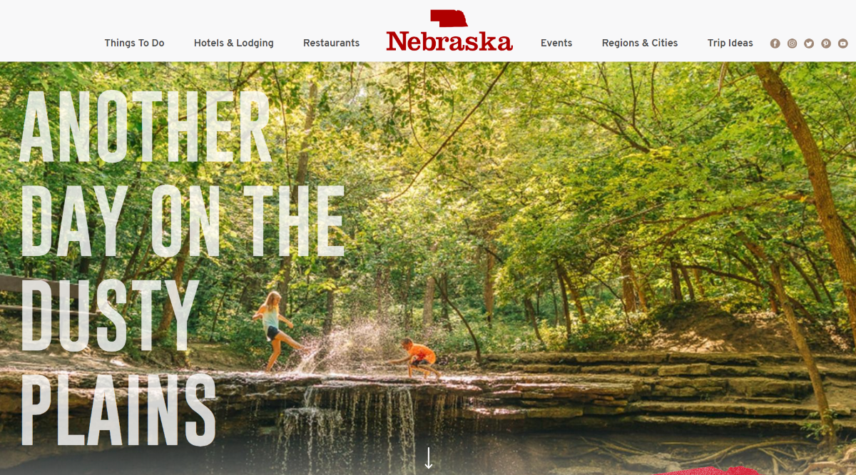 VisitNebraska.com homepage