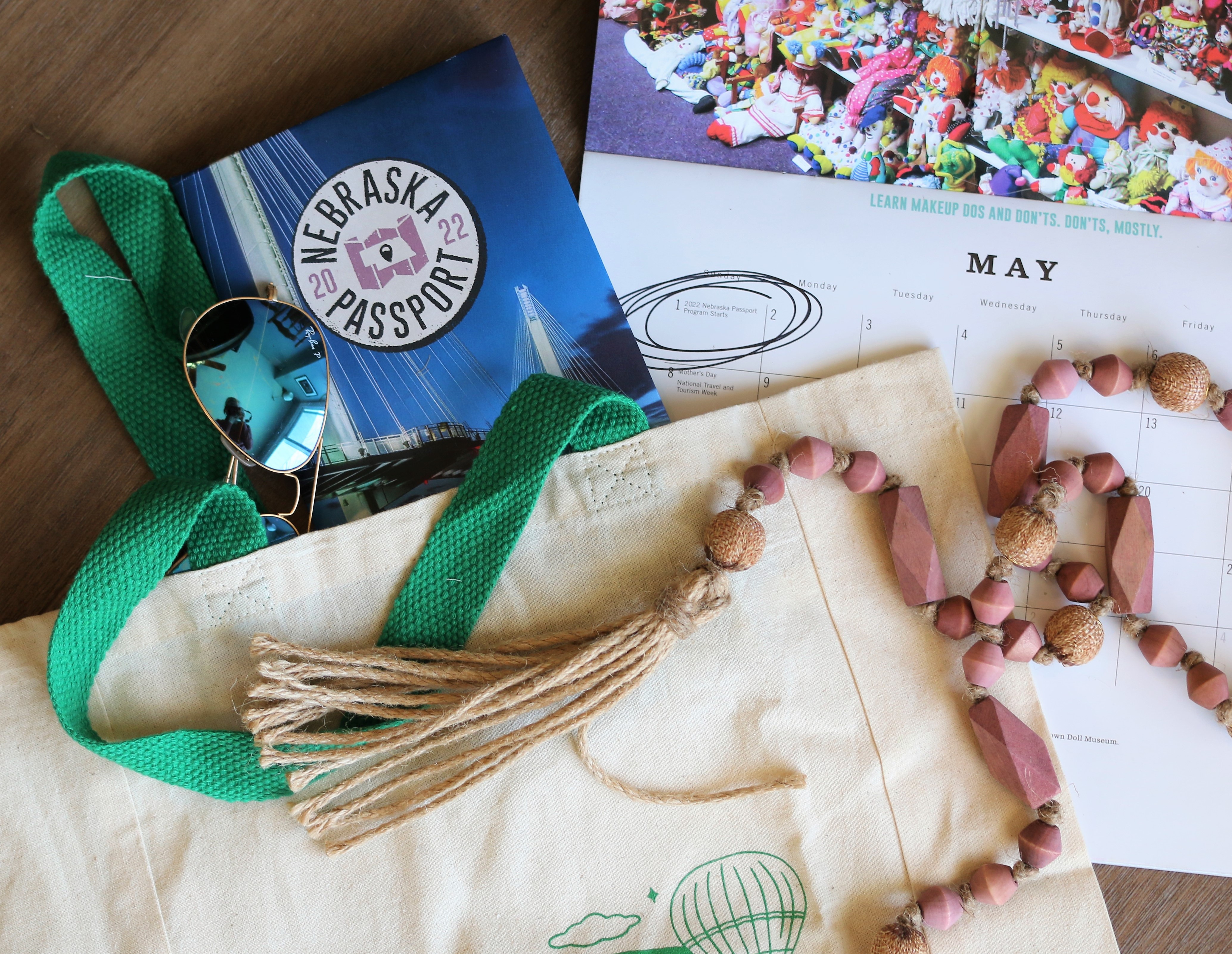 Passport flat lay