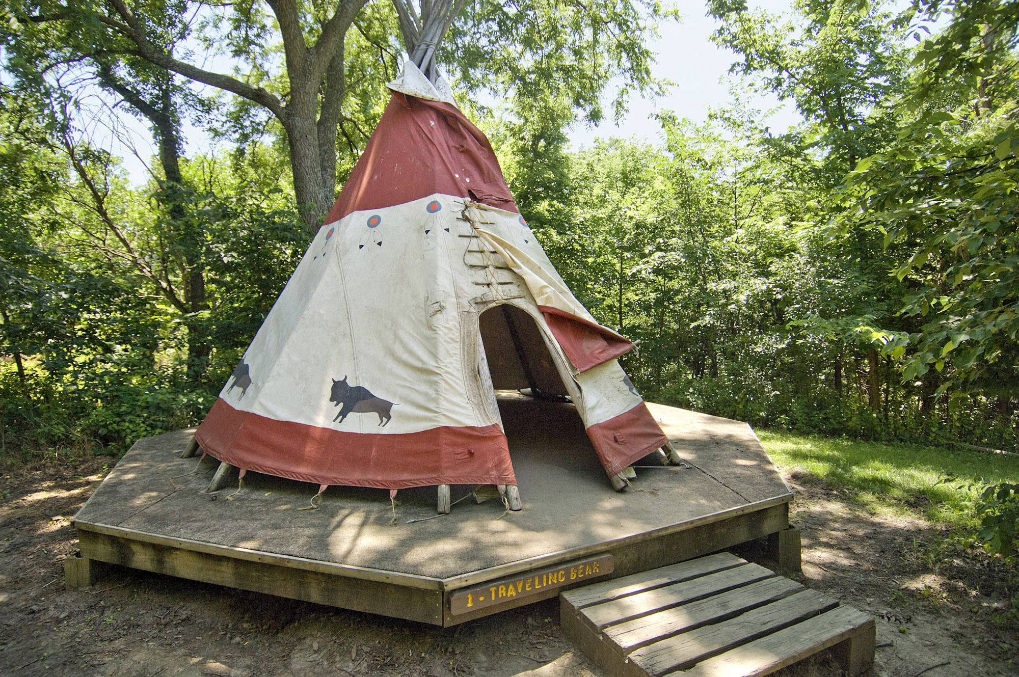 Teepee stays at Platte River State Park.