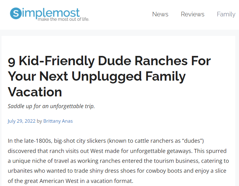 9 Kid-Friendly Dude Ranches For Your Next Unplugged Family Vacation