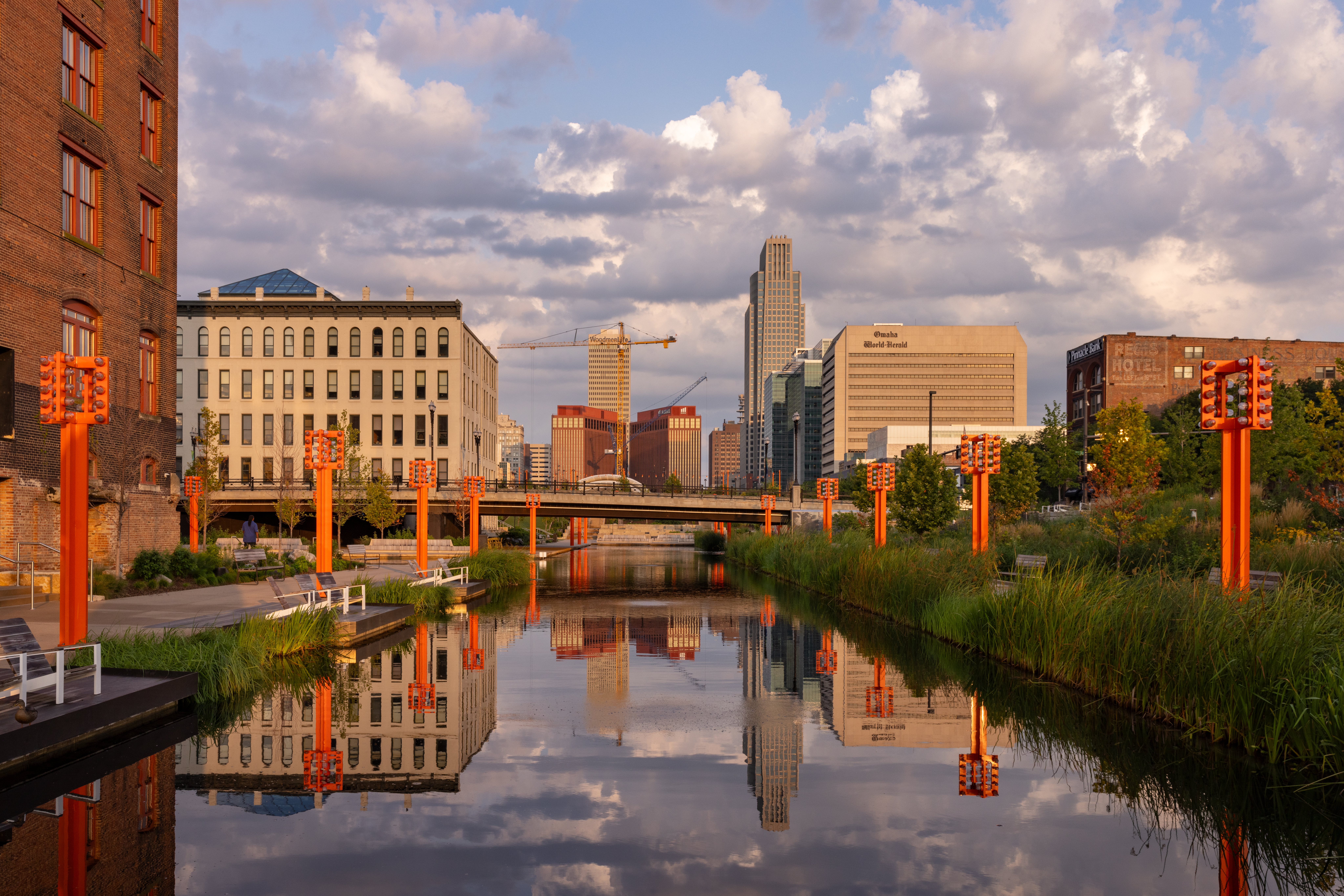 Omaha Skyline, RiverFront, MECA, Gene Leahy Mall