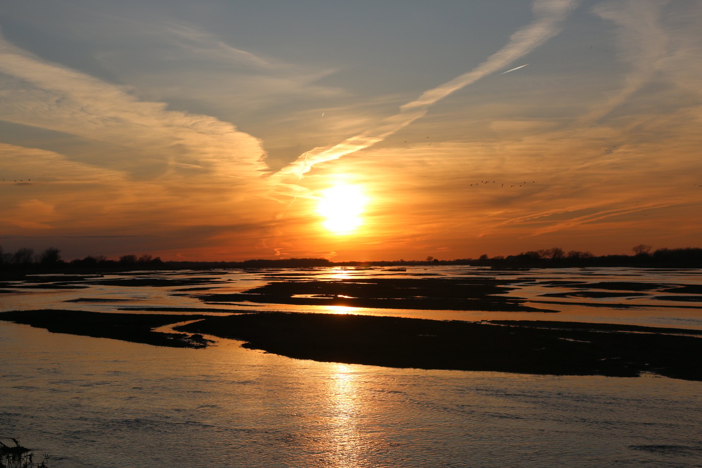 sunset during the spring in nebraska