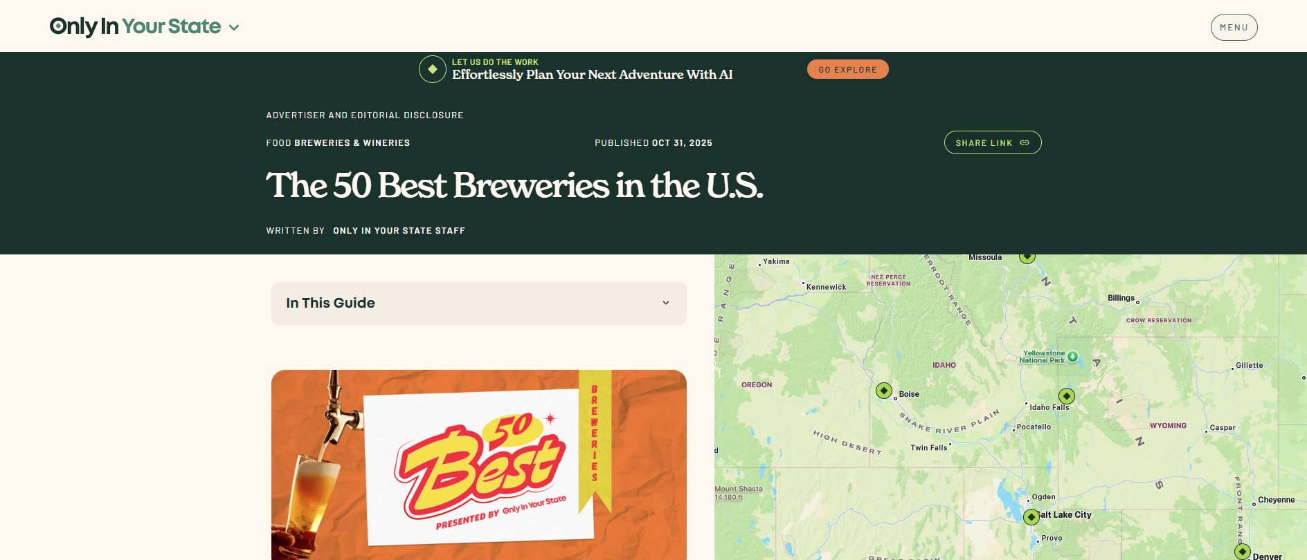 the 50 best breweries in the U.S.