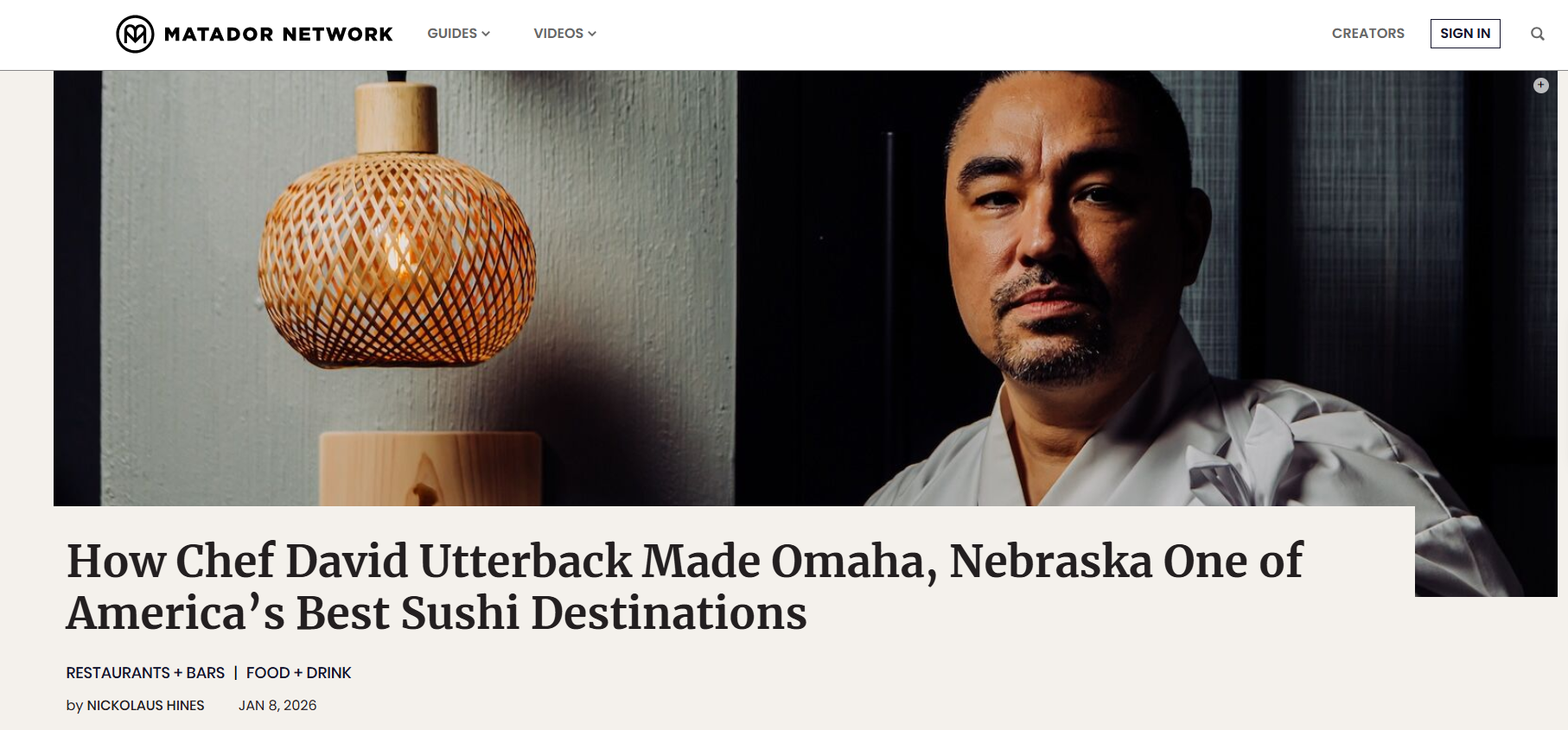 How Chef David Utterback Made Omaha, Nebraska One of America’s Best Sushi Destinations