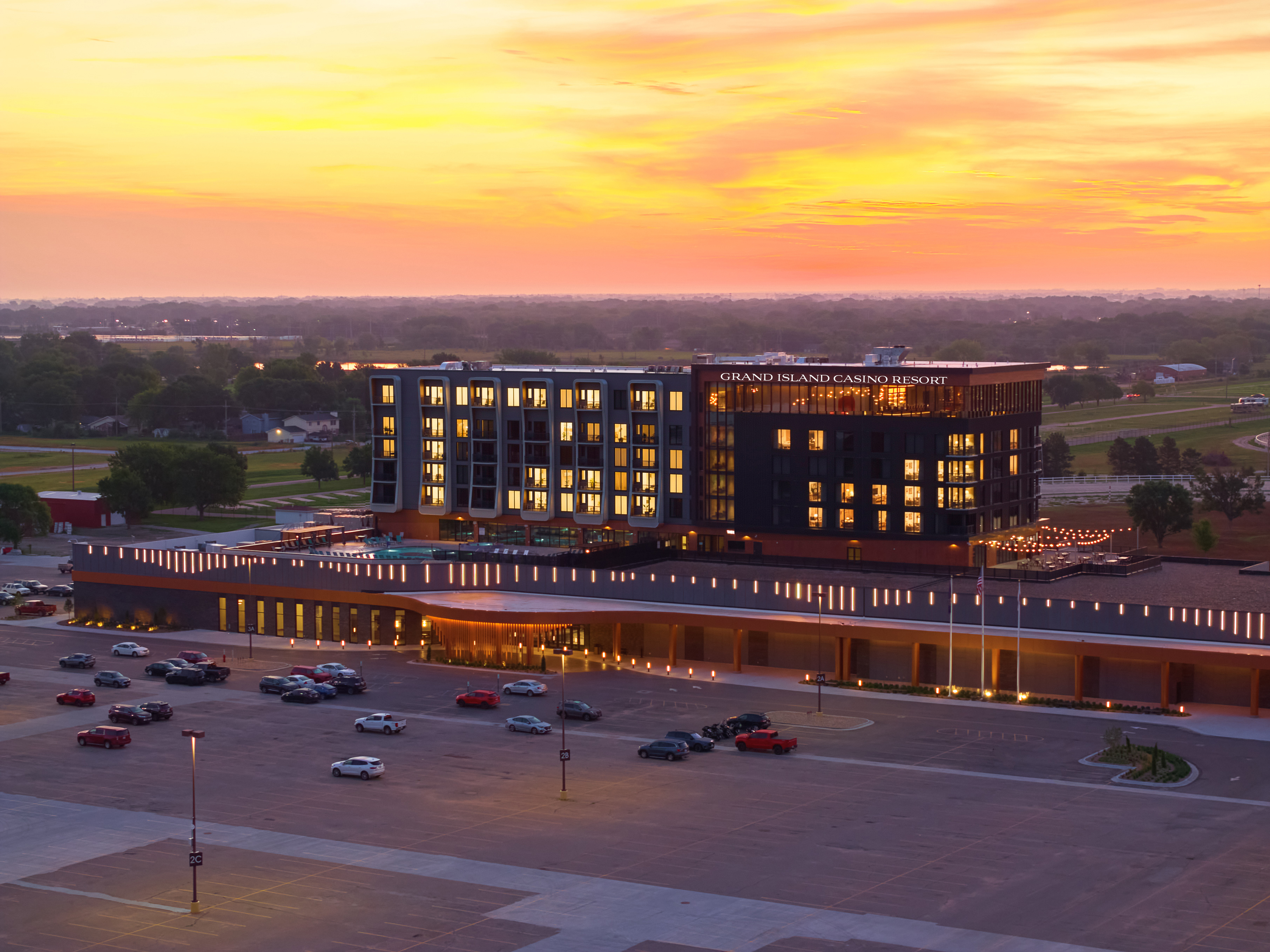 Outside view of Grand Island Casino Resort.