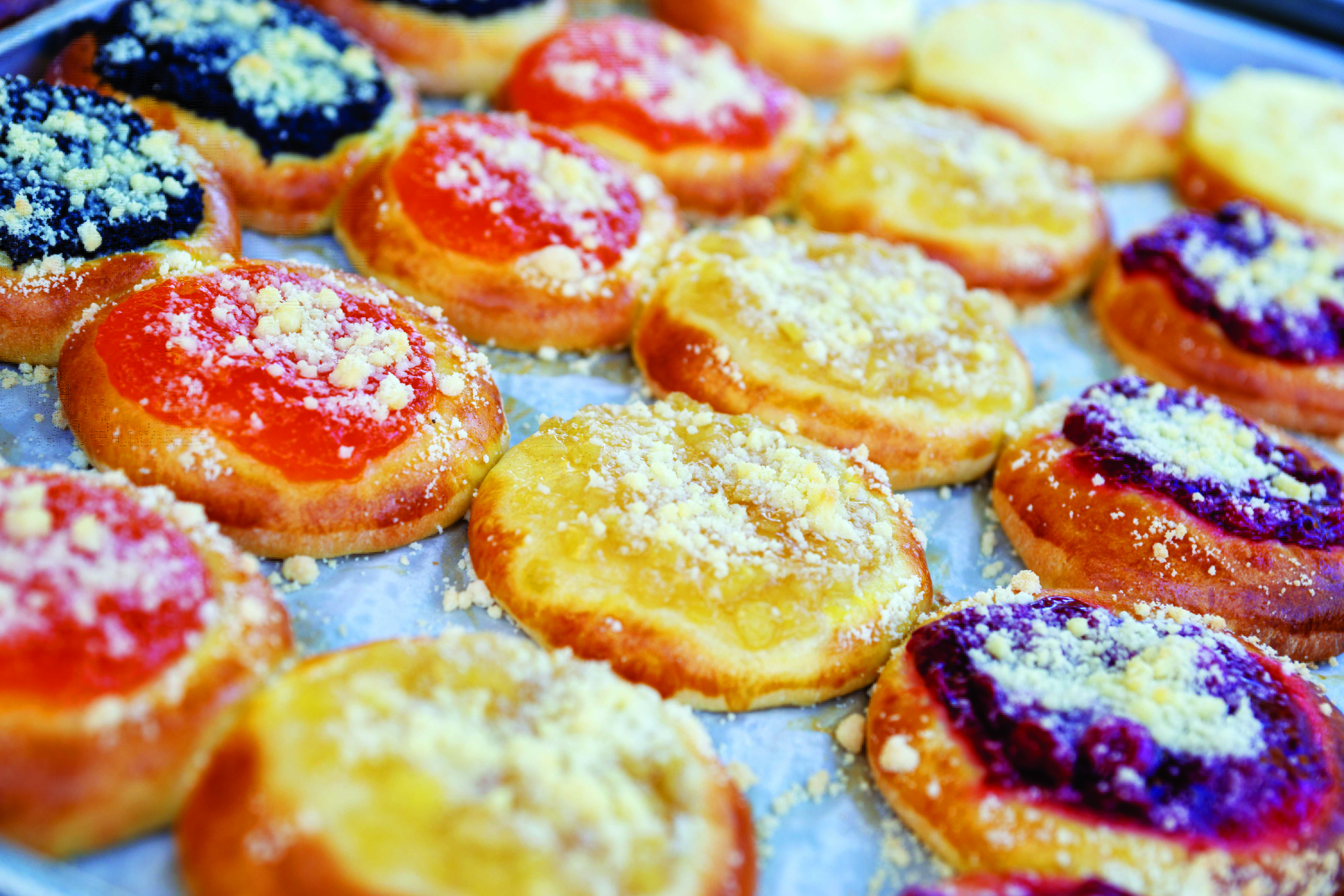 Fruit-filled kolaches from Verdigre Bakery.