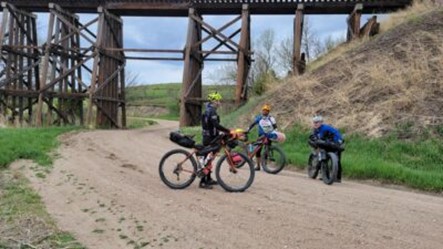 Biking through Nebraska hills and canyons