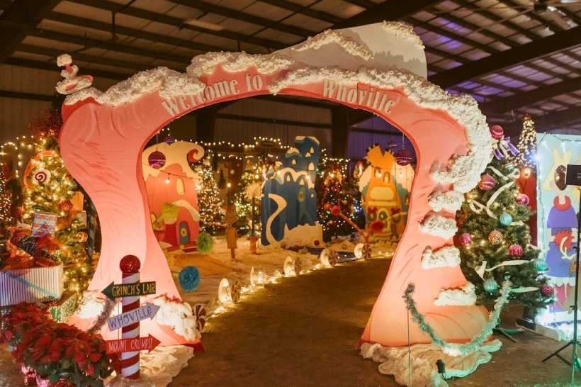 Festive decorations at All is Bright Christmas Tour