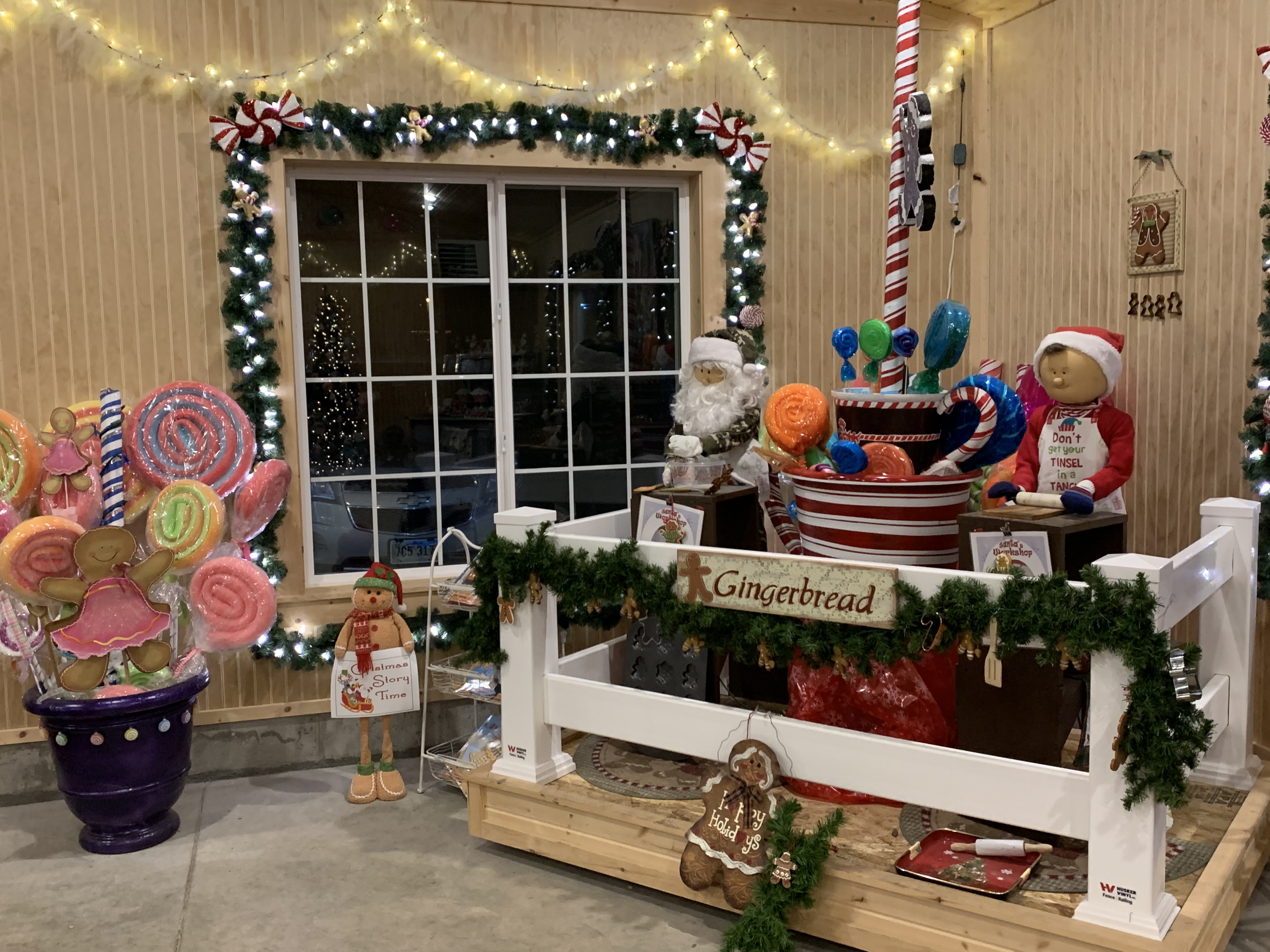 Festival holiday displays at SantaLand.