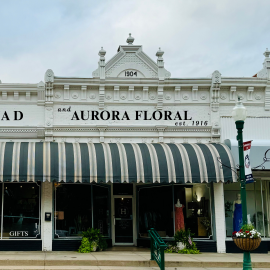 Outside view of Homestead at Aurora Floral.