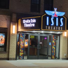 Outside view of the Isis Theatre.