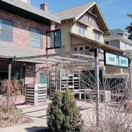 Outside view of Exist Green.
