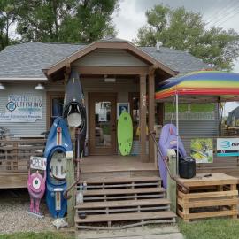 Outside view of North Fork Outfitting's Riverpoint Surf Shop.