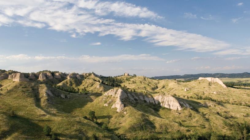 Scenic view of the bluffs at Chadron State Park.